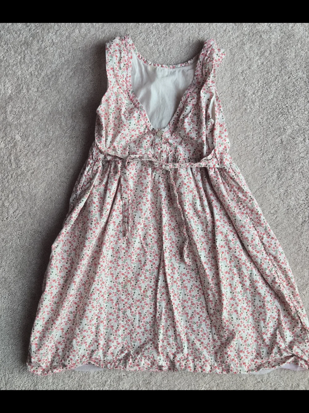 ruby & bloom Pink Floral Tie-Waist Cotton Dress